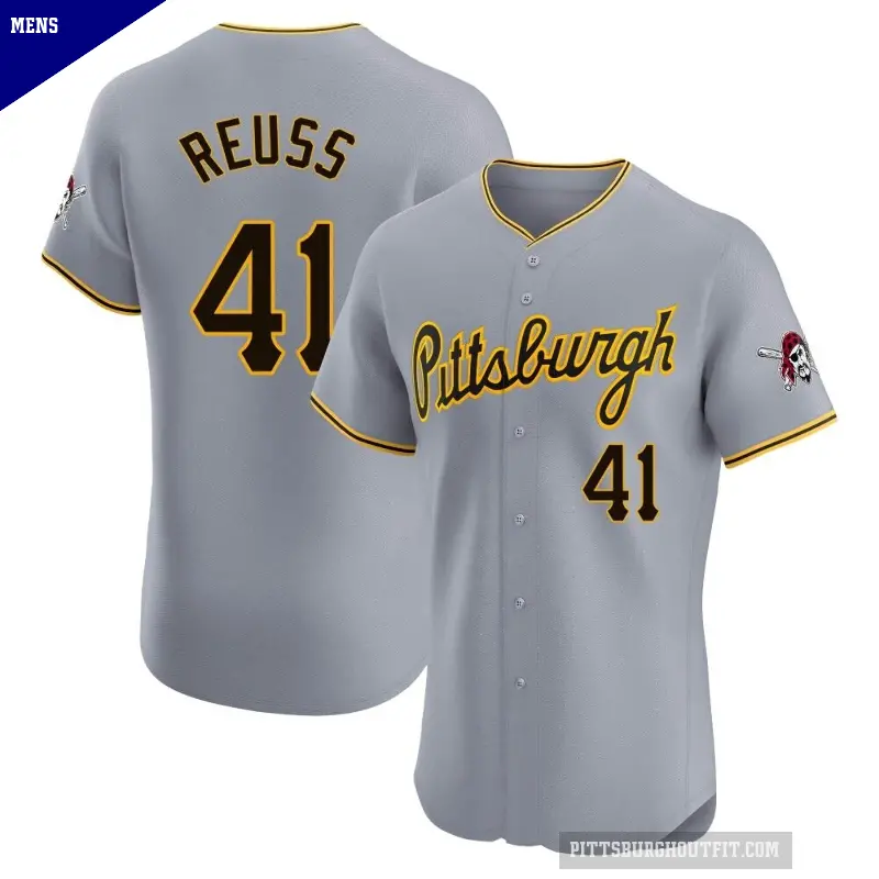 Men's No.41 Jerry Reuss Pittsburgh Pirates Gray Elite Road Jersey