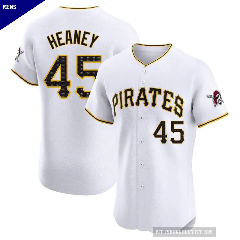 Men's No.45 Andrew Heaney Pittsburgh Pirates White Elite Home Jersey