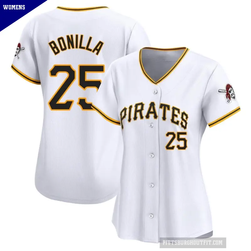 Women's No.25 Bobby Bonilla Pittsburgh Pirates White Limited Home Jersey