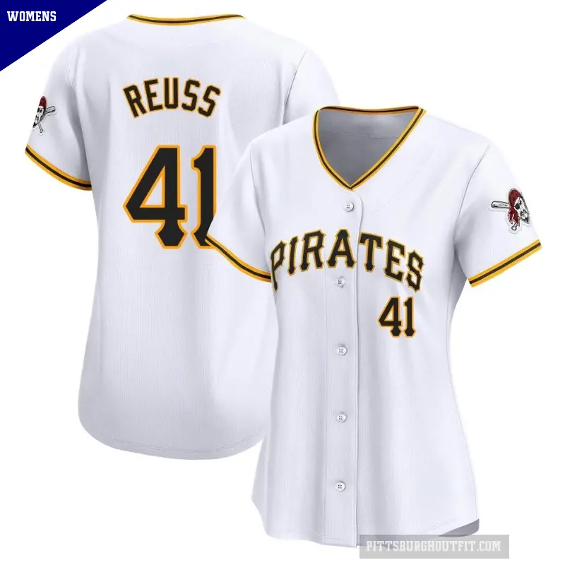 Women's No.41 Jerry Reuss Pittsburgh Pirates White Limited Home Jersey