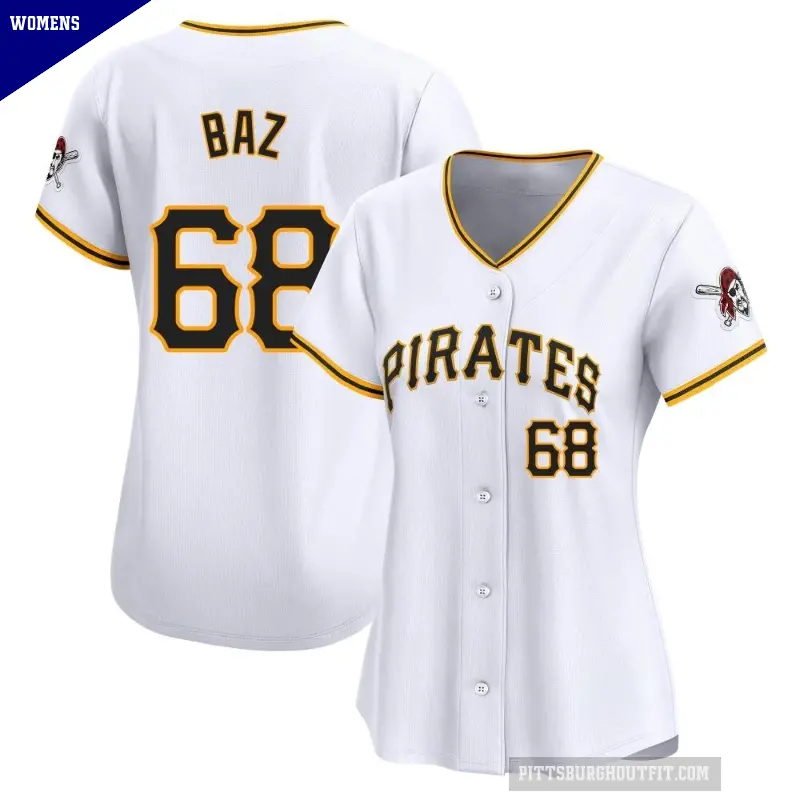 Women's No.68 Shane Baz Pittsburgh Pirates White Limited Home Jersey