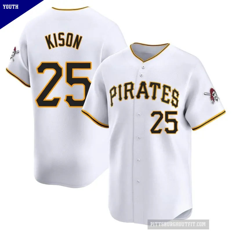 Youth No.25 Bruce Kison Pittsburgh Pirates White Limited Home Jersey