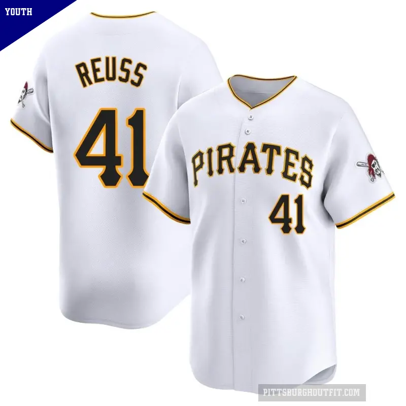Youth No.41 Jerry Reuss Pittsburgh Pirates White Limited Home Jersey