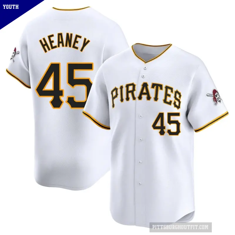 Youth No.45 Andrew Heaney Pittsburgh Pirates White Limited Home Jersey