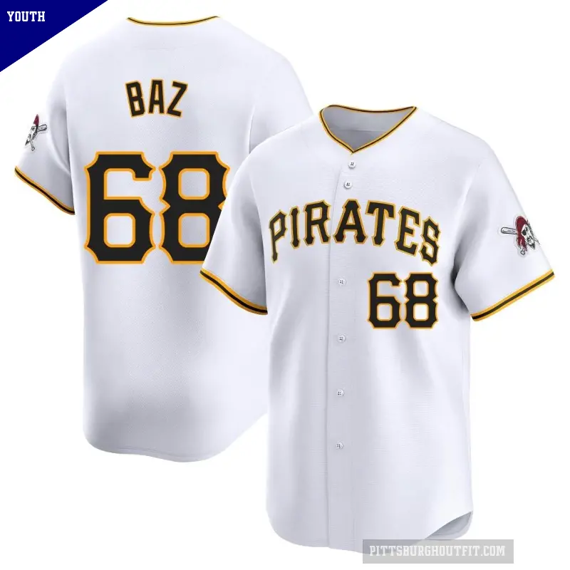 Youth No.68 Shane Baz Pittsburgh Pirates White Limited Home Jersey